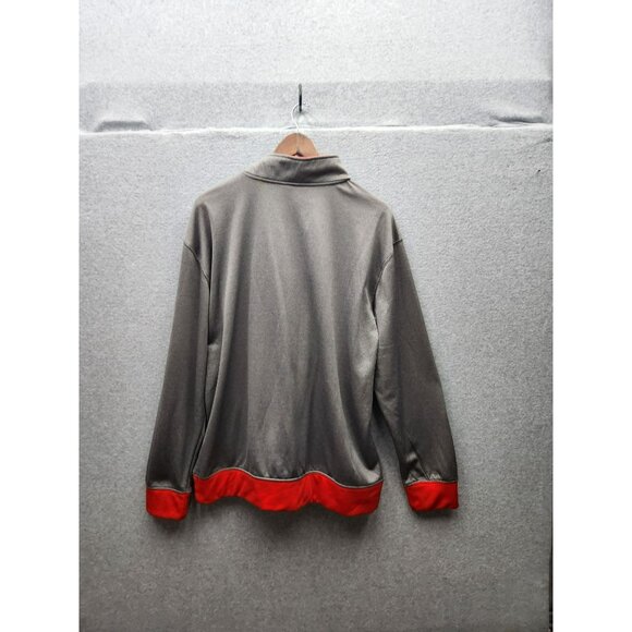 Chicago Blackhawks NHL Gray & Red Half-Zip Pullover Size L - Picture 3 of 3